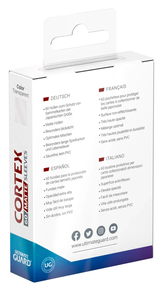 Cortex Sleeves Matte Japanese Size (60) - Transparent - Image 2