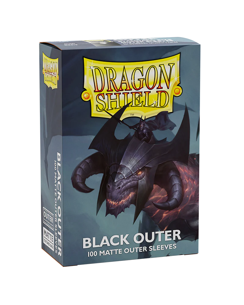 Dragon Shield: 100ct Outer Sleeves - Matte Black (Standard) - Image 3
