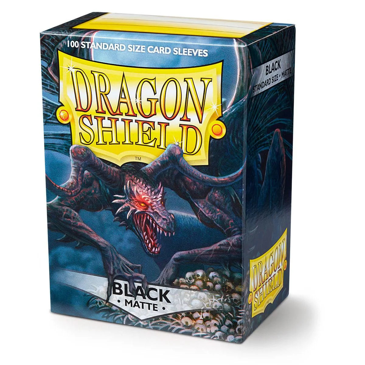 Dragon Shield: Standard 100ct Sleeves - Black (Matte) - Image 2