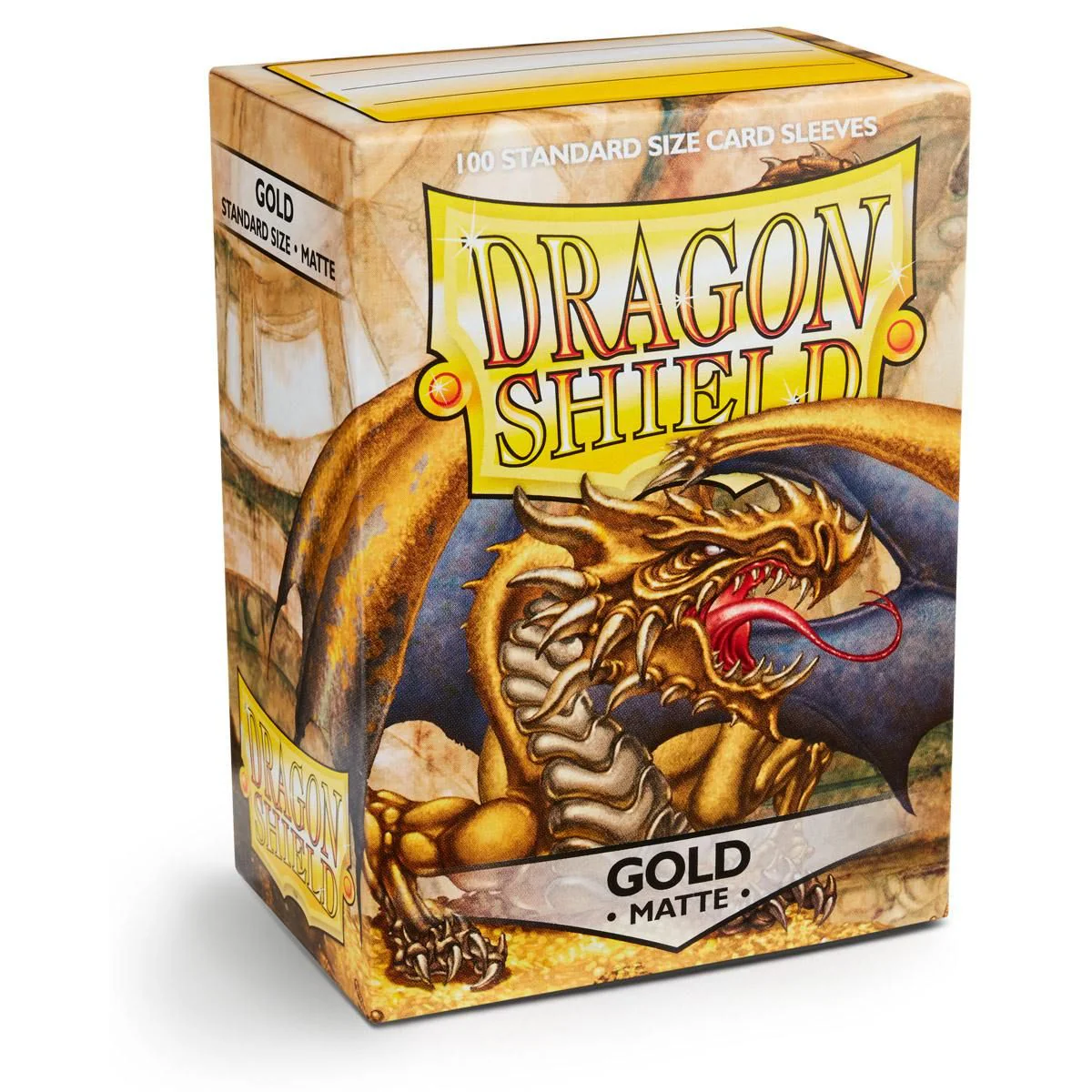 Dragon Shield: Standard 100ct Sleeves - Gold (Matte) - Image 3
