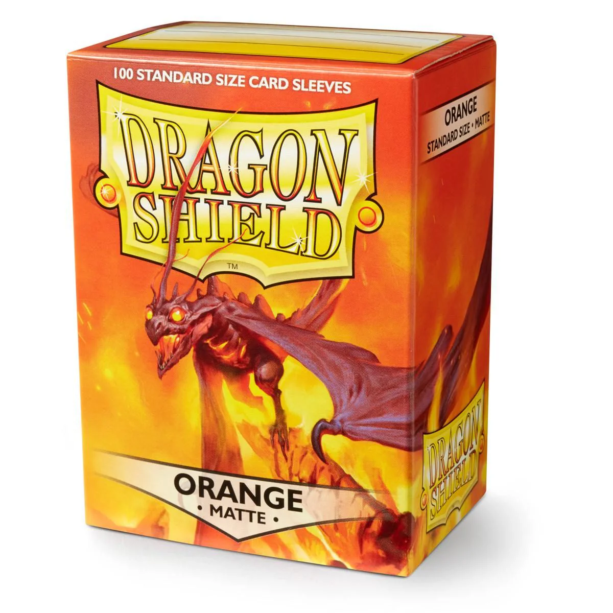 Dragon Shield: Standard 100ct Sleeves - Orange (Matte) - Image 2