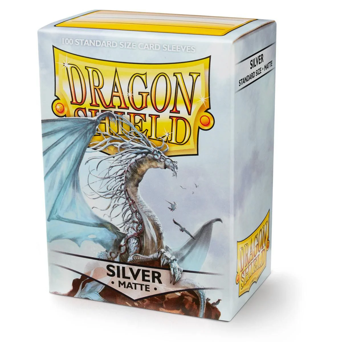 Dragon Shield: Standard 100ct Sleeves - Silver (Matte) - Image 2