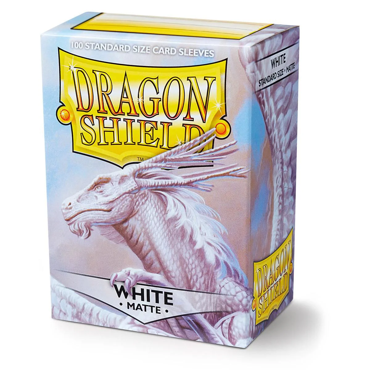 Dragon Shield: Standard 100ct Sleeves - White (Matte) - Image 2