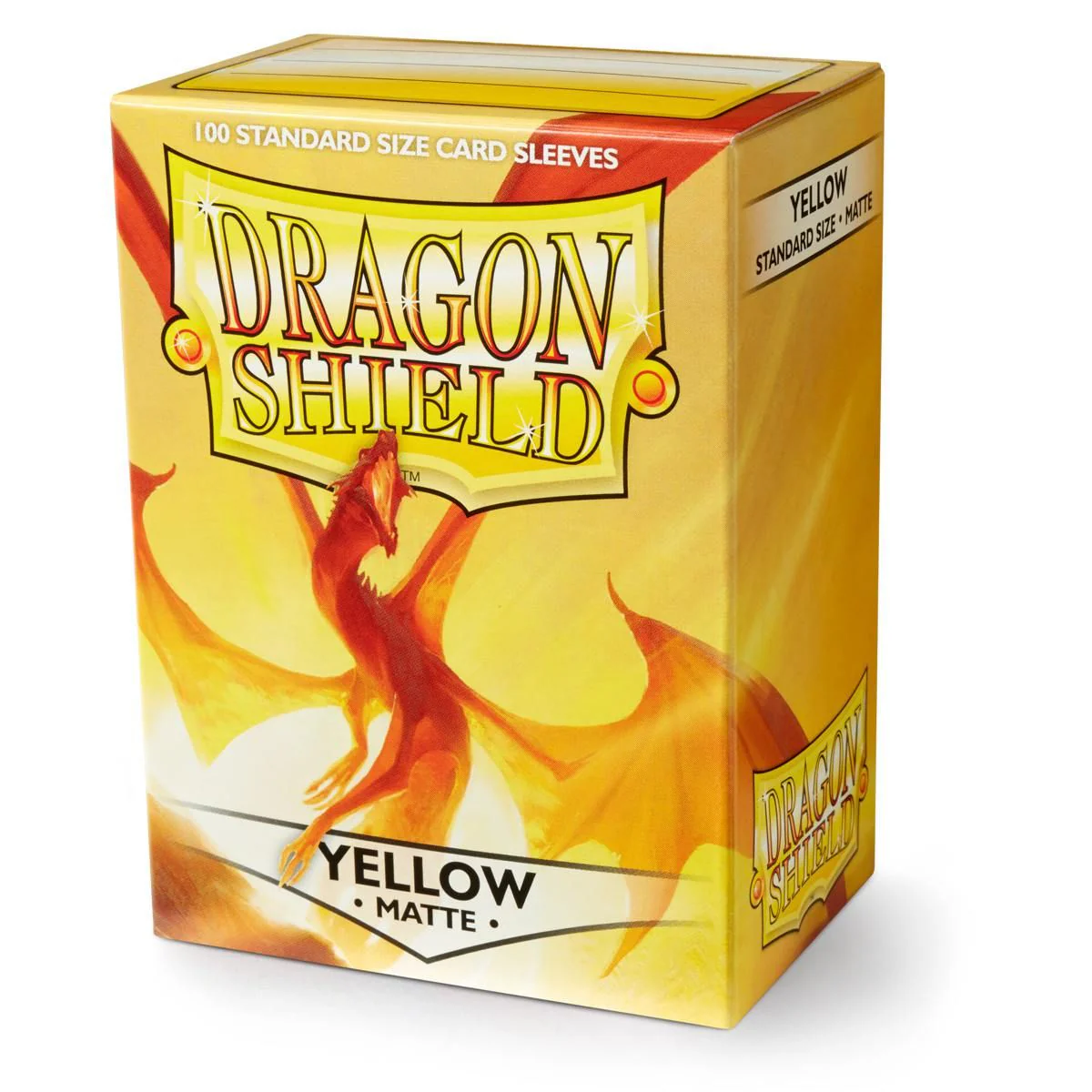Dragon Shield: Standard 100ct Sleeves - Yellow (Matte) - Image 2