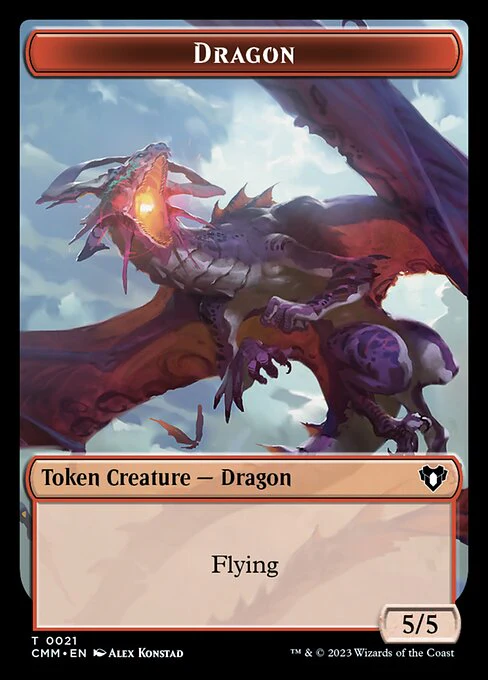 Eldrazi // Dragon (0021) Double-Sided Token [Commander Masters Tokens] - Image 2