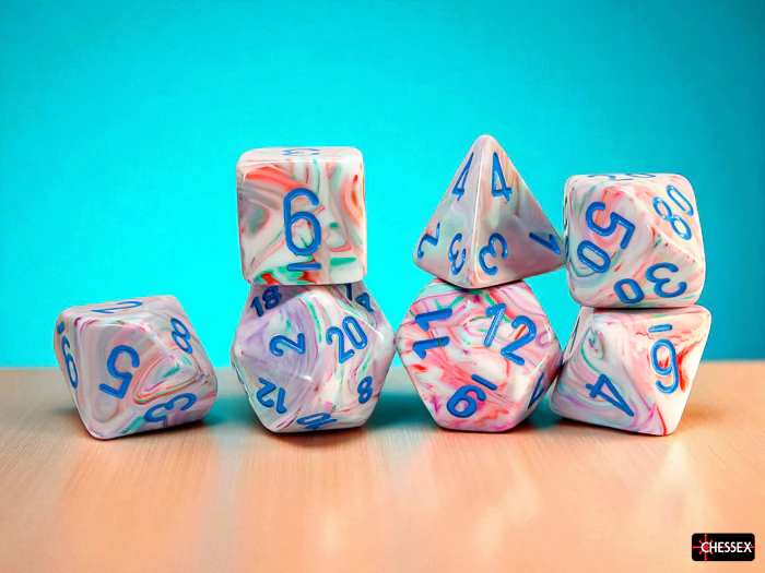 Festive Mega-hedral Pop Art/blue 7-Die Set - Image 2
