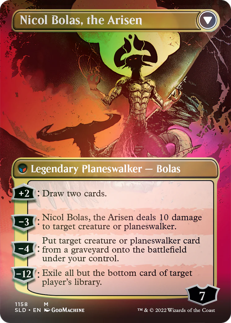 Nicol Bolas, the Ravager // Nicol Bolas, the Arisen (Display Commander) (Borderless) [Secret Lair: From Cute to Brute] - Image 2