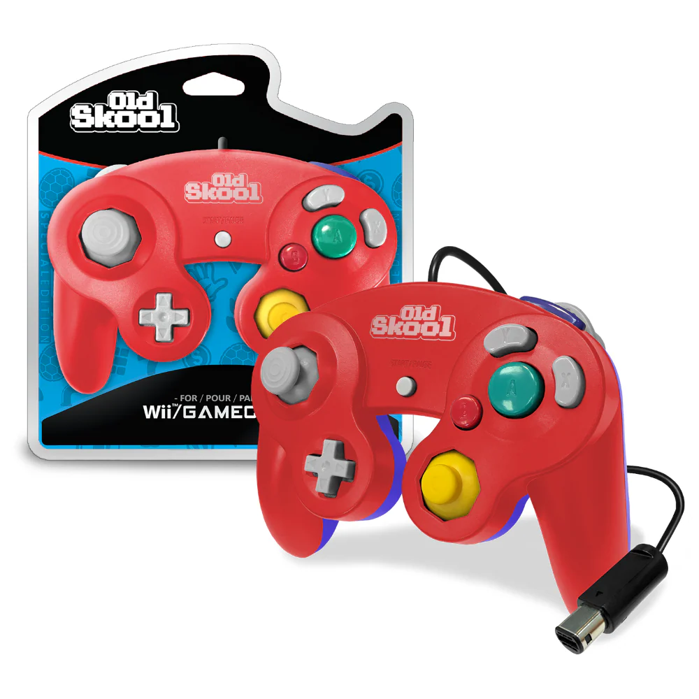 Old Skool GameCube Controller (Red) - Gamecube - Image 2