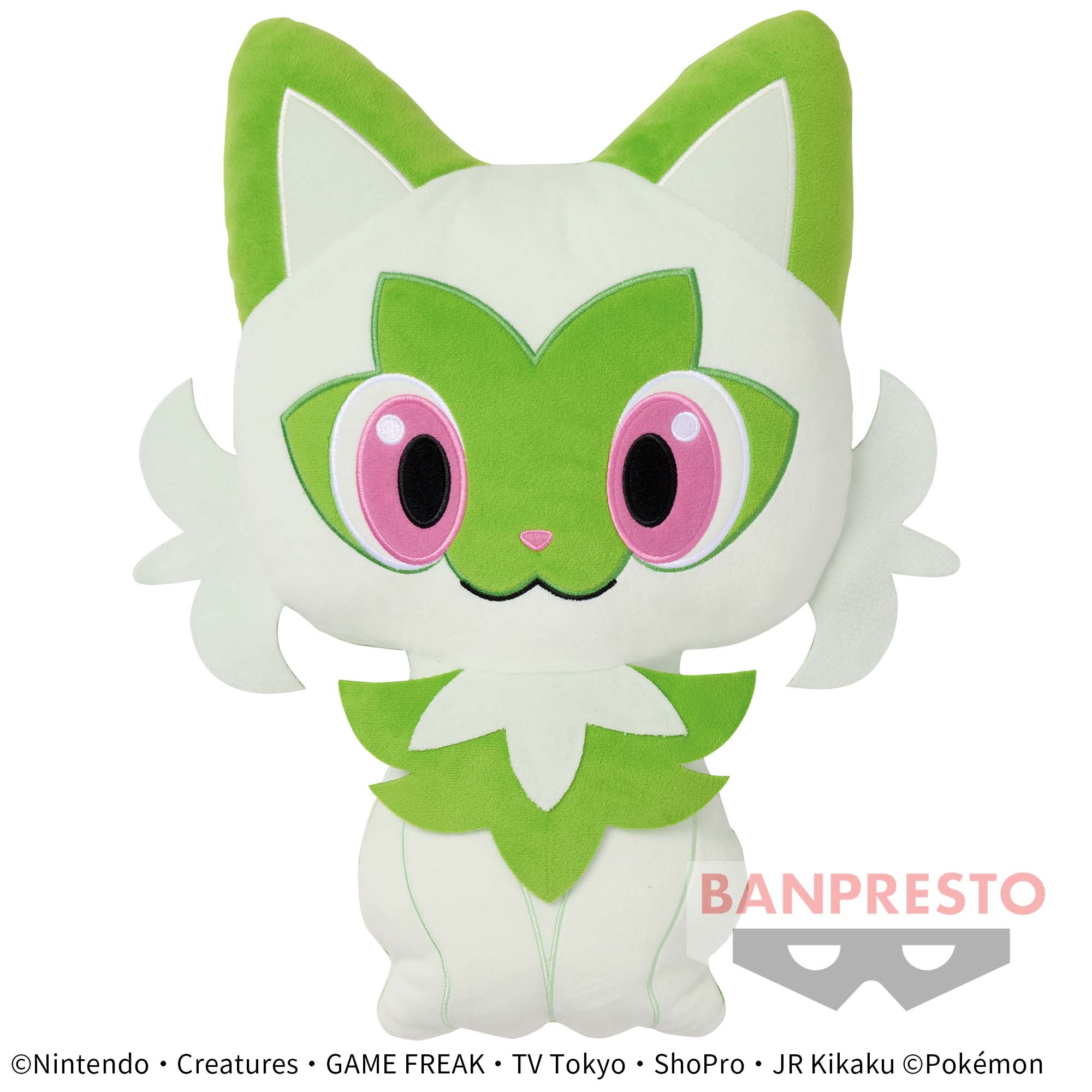 Pokemon Super Huge Sprigatito Cushion Pillow (Flat)