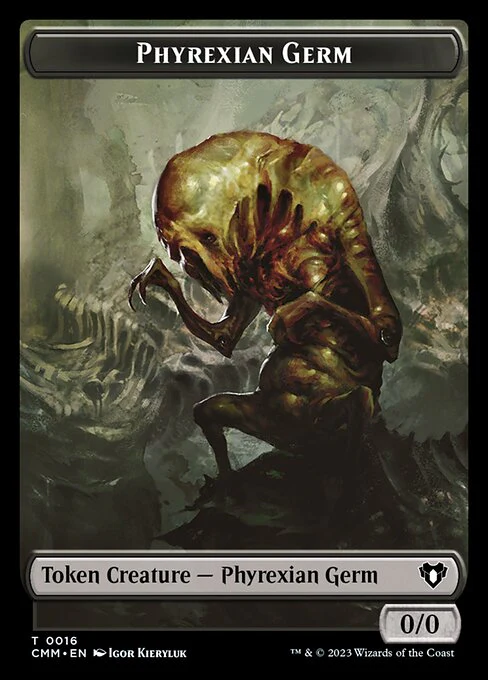 Saproling // Phyrexian Germ Double-Sided Token [Commander Masters Tokens] - Image 2