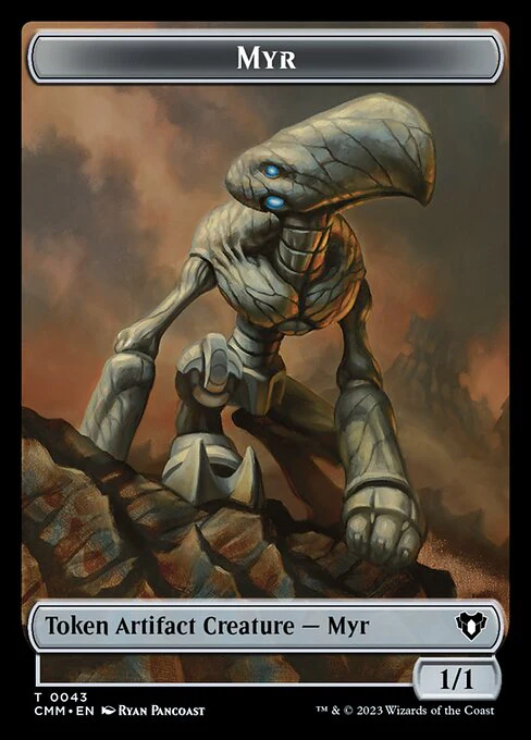 Servo // Myr Double-Sided Token [Commander Masters Tokens] - Image 2