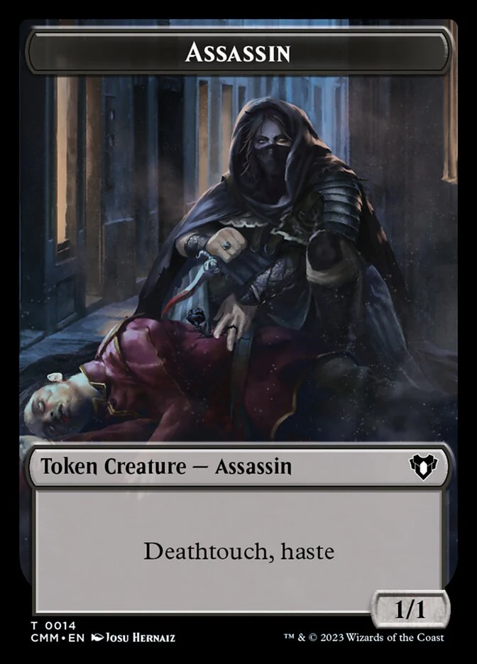 Spirit (0039) // Assassin Double-Sided Token [Commander Masters Tokens] - Image 2