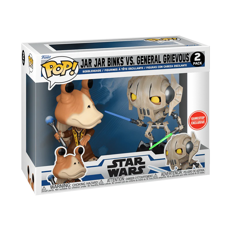 Star Wars - Jar Jar Binks VS. General Grievous (Gamestop Exclusive) 2 Pack - POP!