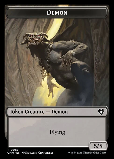 Treasure // Demon Double-Sided Token [Commander Masters Tokens] - Image 2
