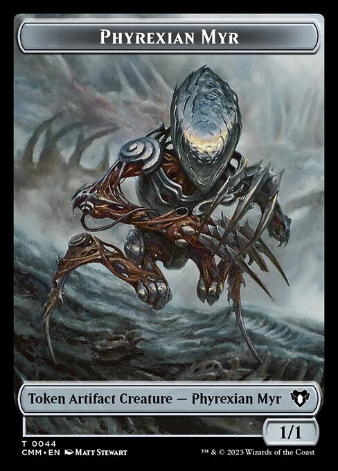 Treasure // Phyrexian Myr Double-Sided Token [Commander Masters Tokens] - Image 2