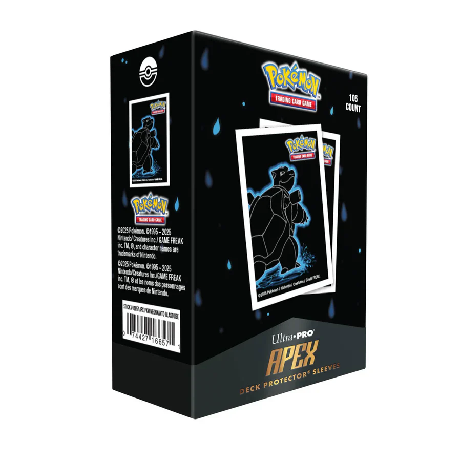 Ultra Pro Apex Sleeves: Standard Pokemon | Neon Kanto Blastoise 105CT