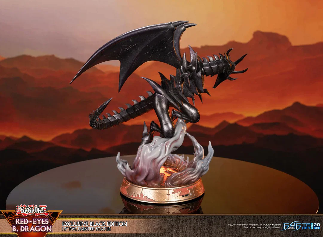 Yu-Gi-Oh! Red Eyes Black Dragon Black Edition Statue - Image 2
